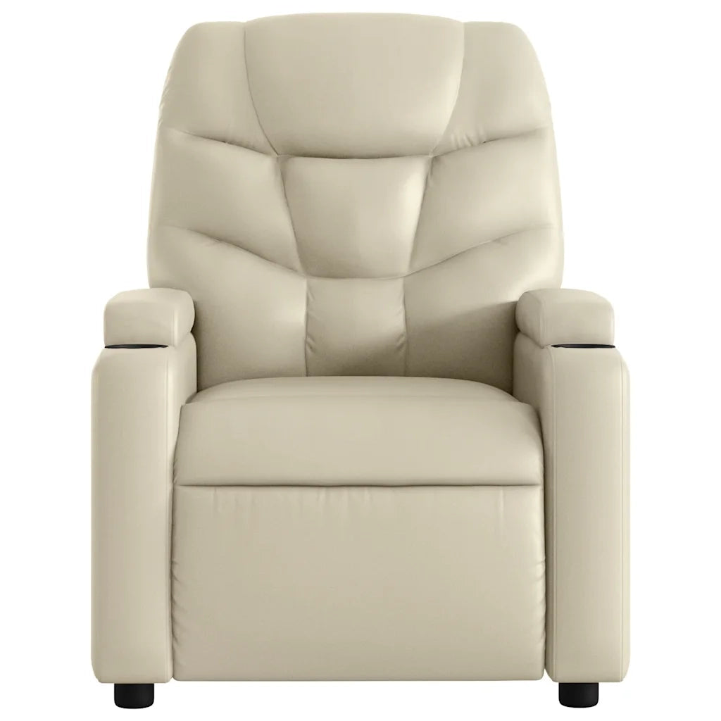 Divano Sedia-Poltrona Reclinabile Elettrica Crema in Similpelle 866153