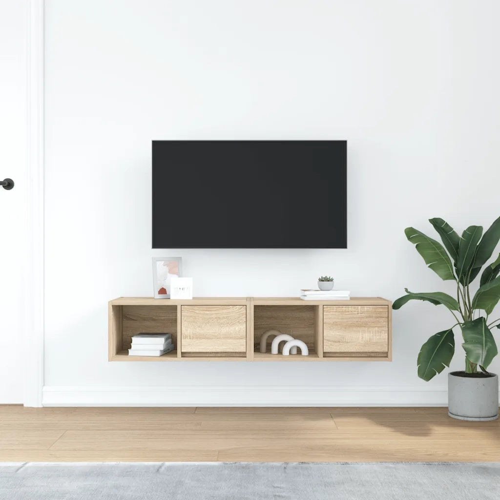 Mobili TV 2 pz Rovere Sonoma 60x31x25,5 cm in Legno Multistrato 861441