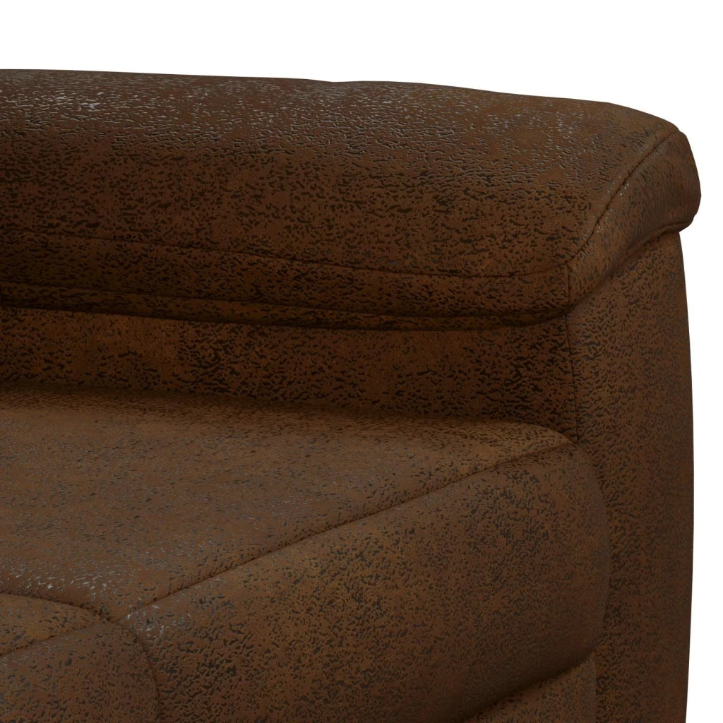 Set di divani 3 pcs Marrone Pelle Scamosciata Sintetica 3430662