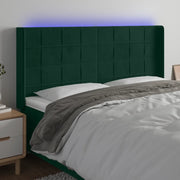 Testiera a LED Verde Scuro 183x16x118/128 cm in Velluto 3124111