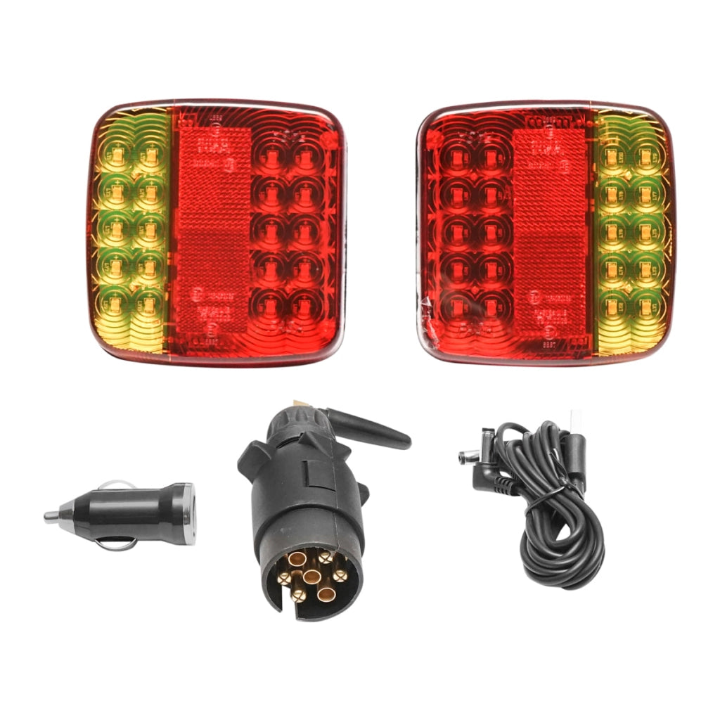 Set di lampade magnetici con controllo wireless, 12/24V, batteria 3.7V/2000mAh, cavo IP65, Breckner Germany