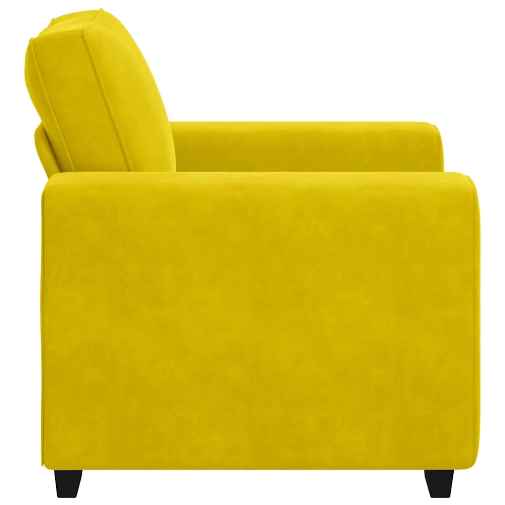 Divano Sedia Giallo 60 cm Velluto