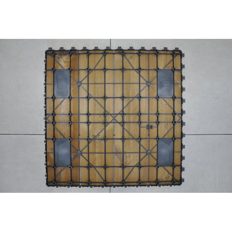 Smartdeck Piastrella ad incastro Modulare In Pino Scandinavo THERMOWOOD 60 x 60 CM spessore 2.5cm Equivalente a 0.36 m2