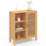 IDMarket - EDHEN Aparador y armario de 3 estantes con caña 70 cm