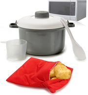 Impastatore a vapore plus sacchetto per patate per impastatore / insieme di padelle con regolatore di vapore e sacchetto lavabile e riciclabile per la cottura delle patate