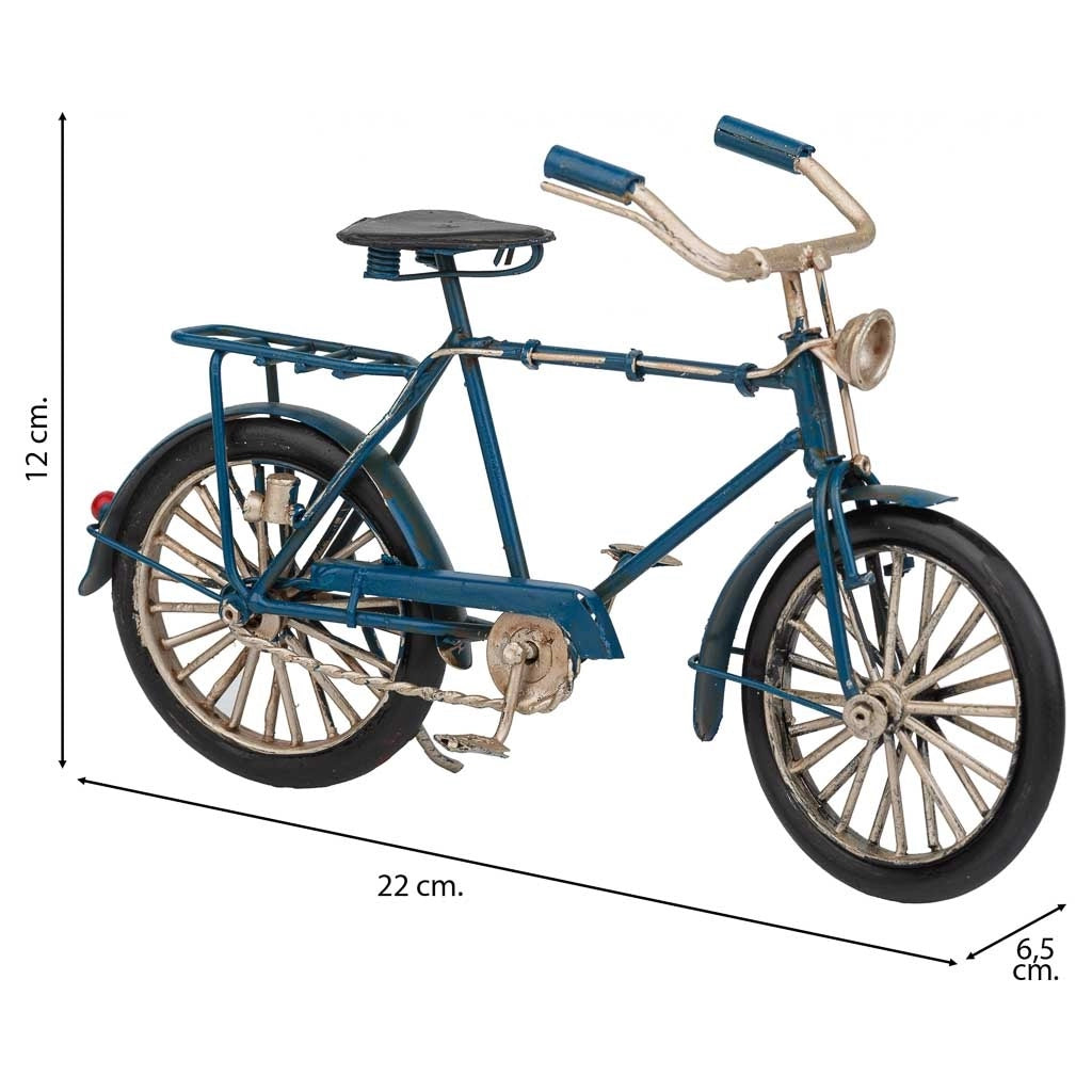 Bici in metallo blu 22x6,5x12h