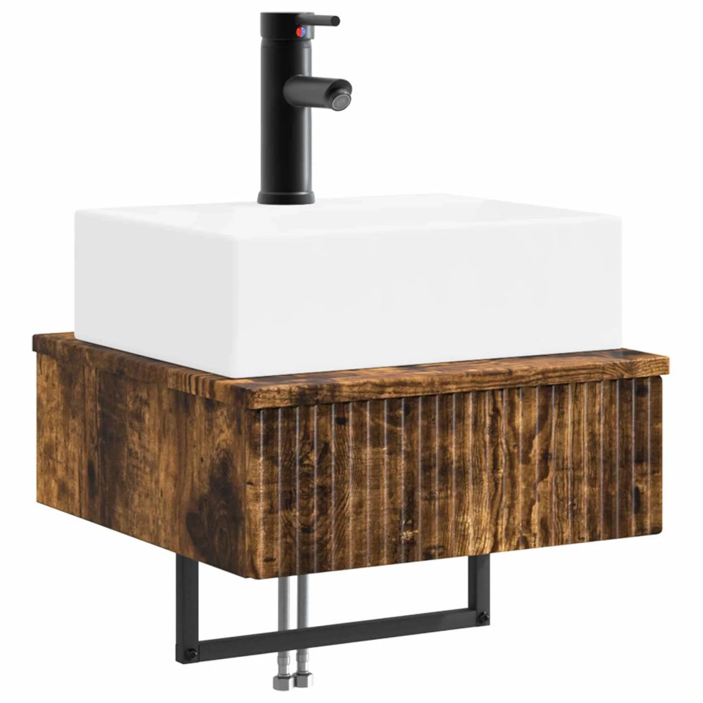 Lavabo da Parete Rovere Fumo 40 x 41 x 39 cm 890203