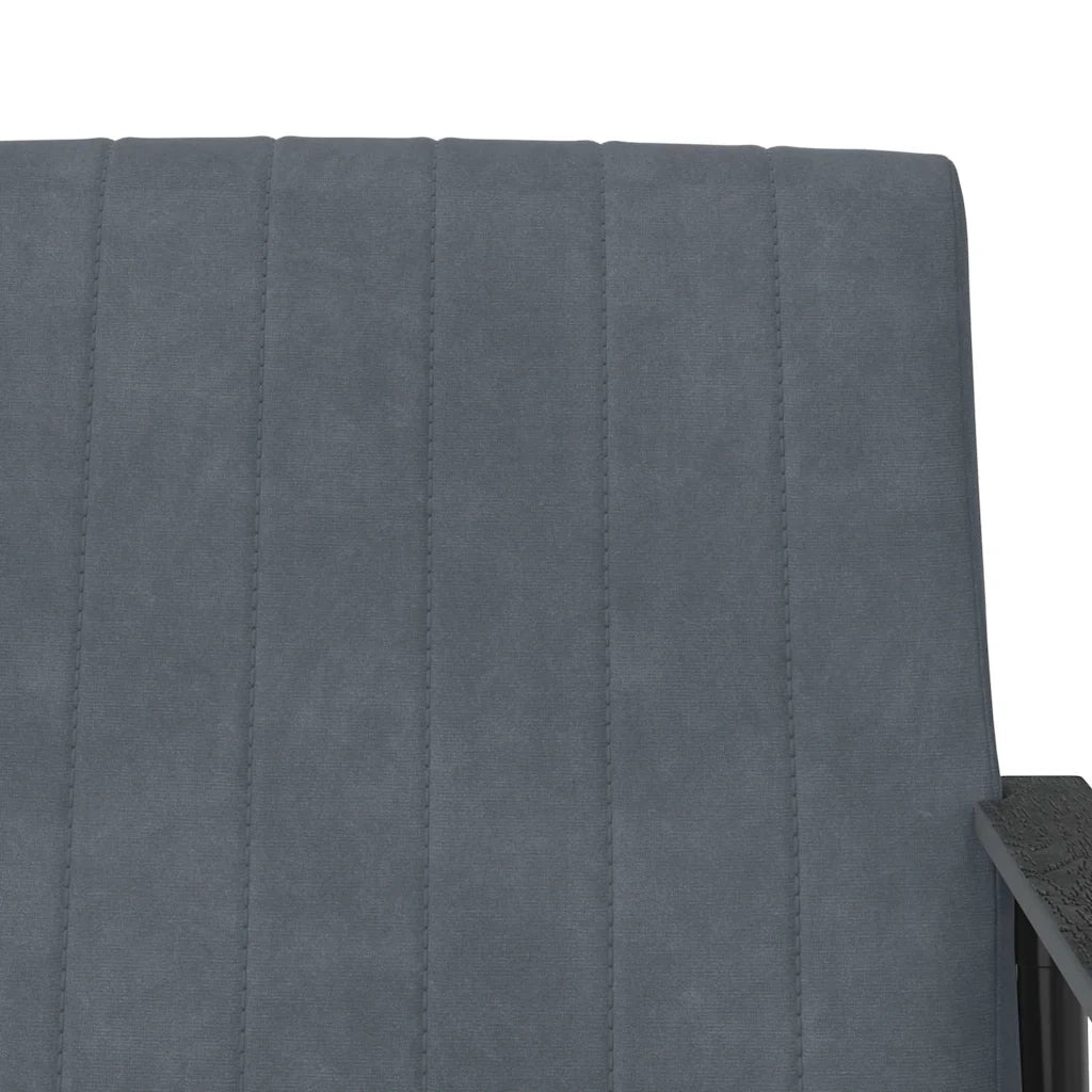 Poltrona-Divano Sedia-Poltroncina Grigio scuro Velluto 339317