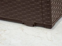 Baule da Giardino Capri, 305L, Effetto Rattan, Marrone, 123x53,5x57H cm