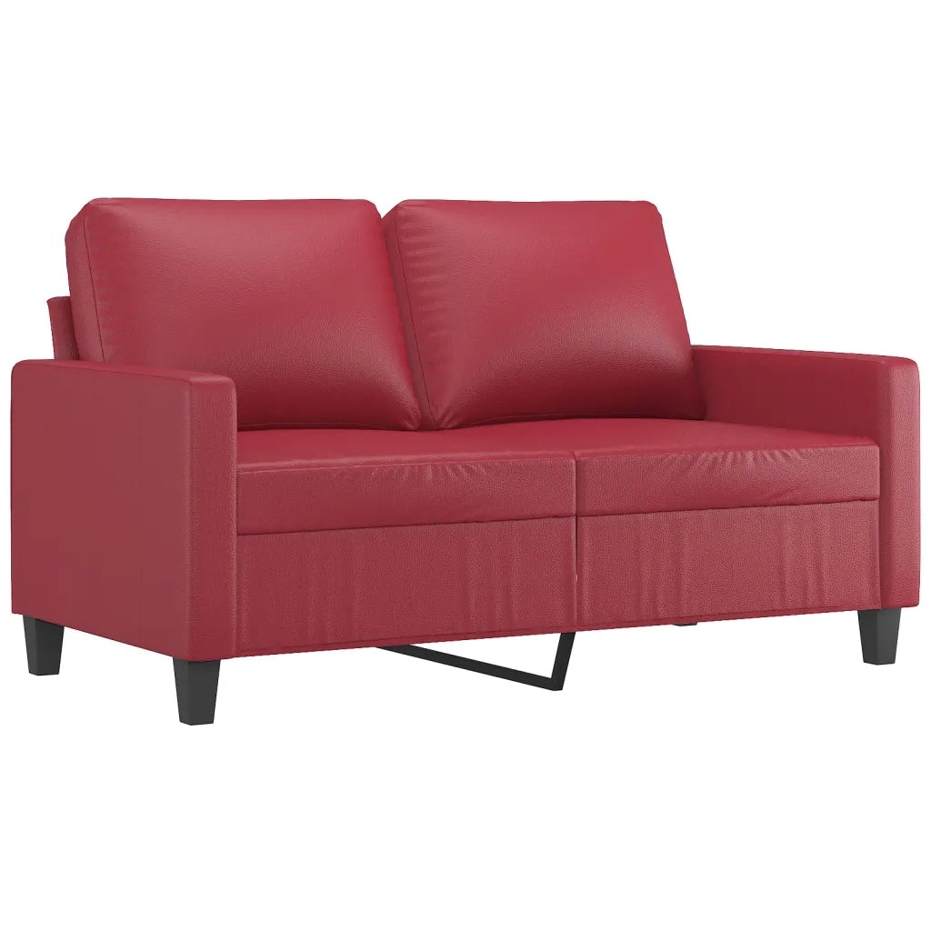 Divano a 2 Posti Rosso Vino 120 cm in Similpellecod mxl 128116