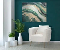 Dipinto Su Tela Greenery cm 80X2,8X100