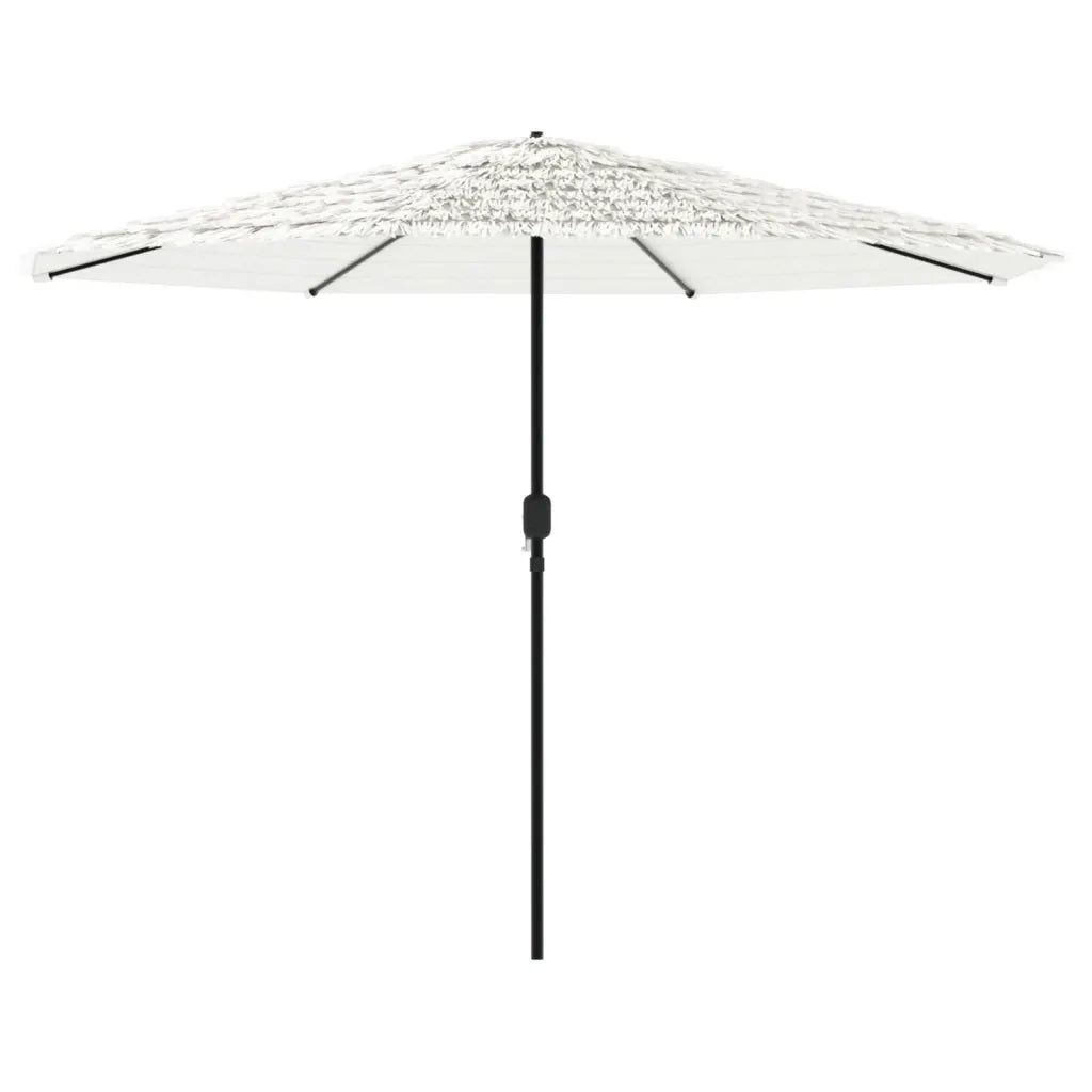 Ombrellone Giardino-Ombrello da Balcone con Palo in Acciaio Bianco 388x388x248 cm