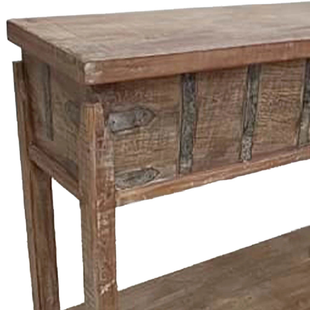 Crediera in legno fatto a mano 144x39x93h cm