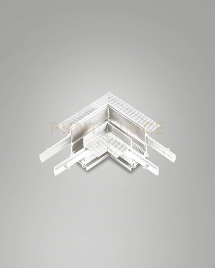 ANGOLO GIUNTO MECCANICO PER BINARIO TRACK 48V INCASSO BIANCO H5,4CM