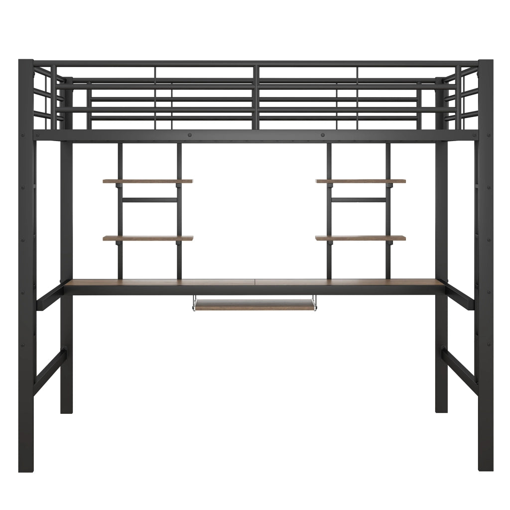 letto a castello metallo nero 140 x 200 cm