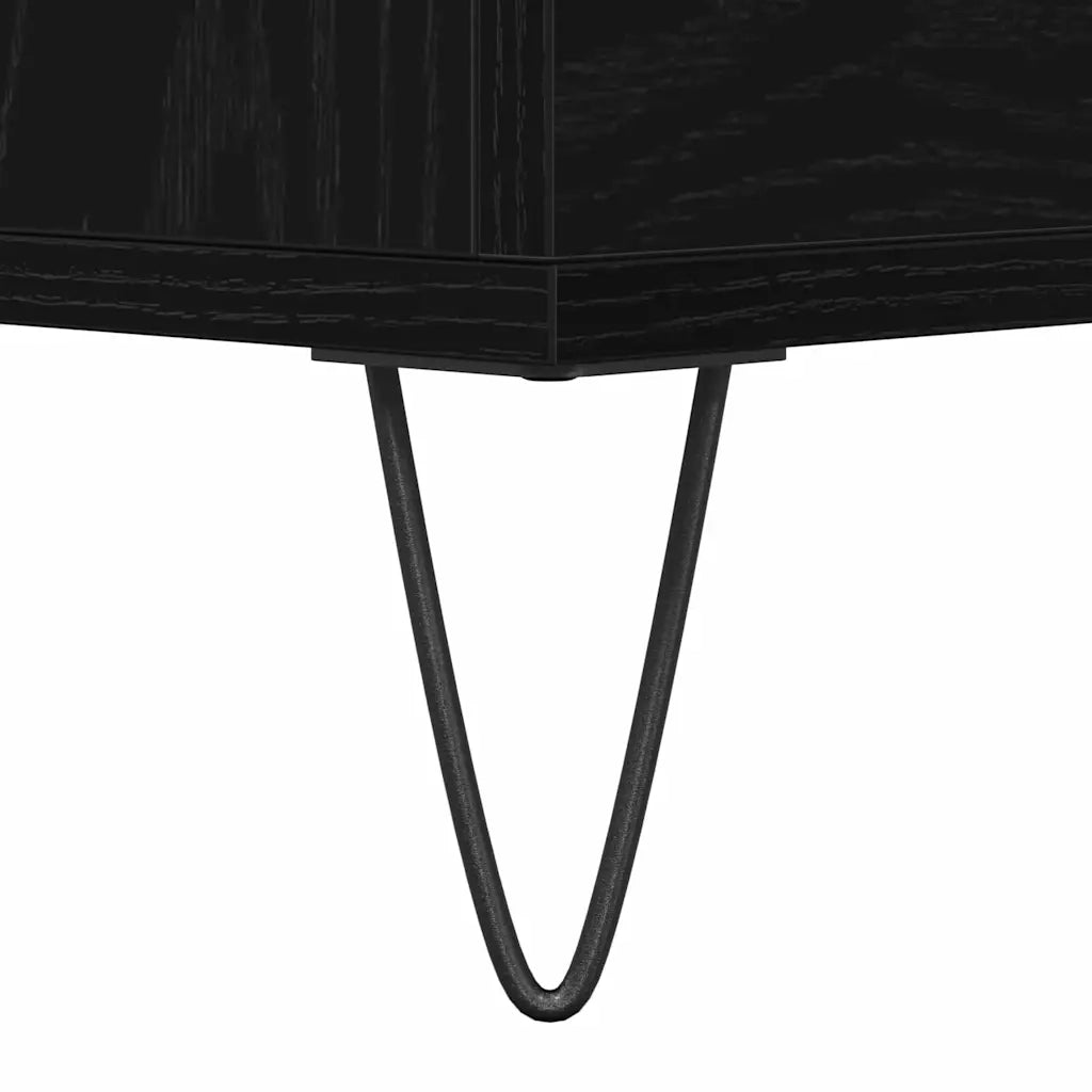 Credenza Rovere Nero 60 x 35 x 70 cm Legno multistrato 863497