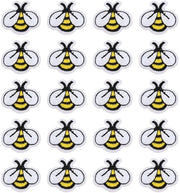 Bordure Decorative Stickers 20 pezzi - Filo a Maglia - Stickers per Decorazione - Accessori per cucire - Adatto per Borse/Imbottiti/Jean - Disegno Unico a Foggia di Api - Patch da Cucire