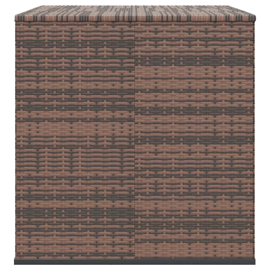 Contenitore da Giardino in Rattan PE 145x100x103 cm Marrone 317230