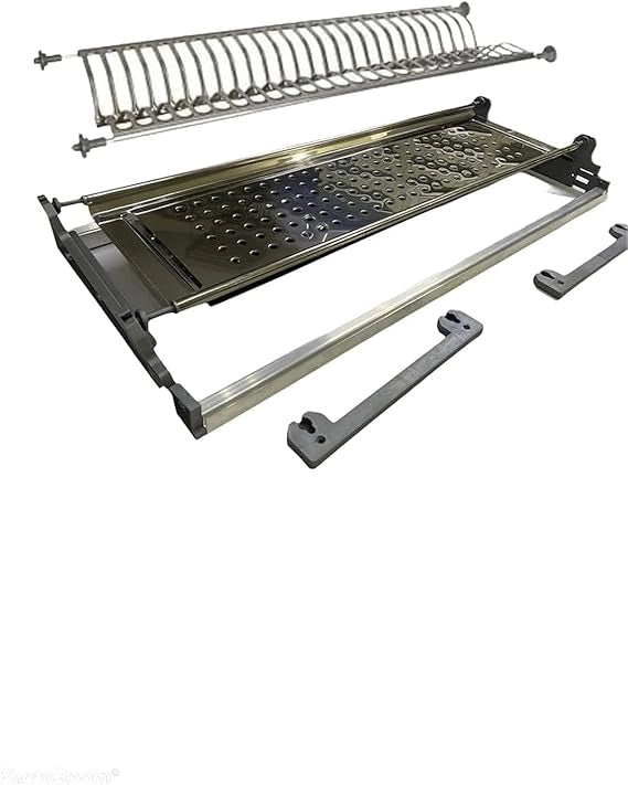 Pensile Scolapiatti H 90Xl 60Xp 33 Completo Di Scolapiatti In Acciaio Inox Bianco