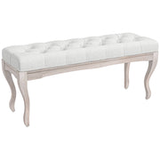Piediera con Poggiaschiena Imbottito ¨C Zephmum ¨C Crema 110x37x49 cm