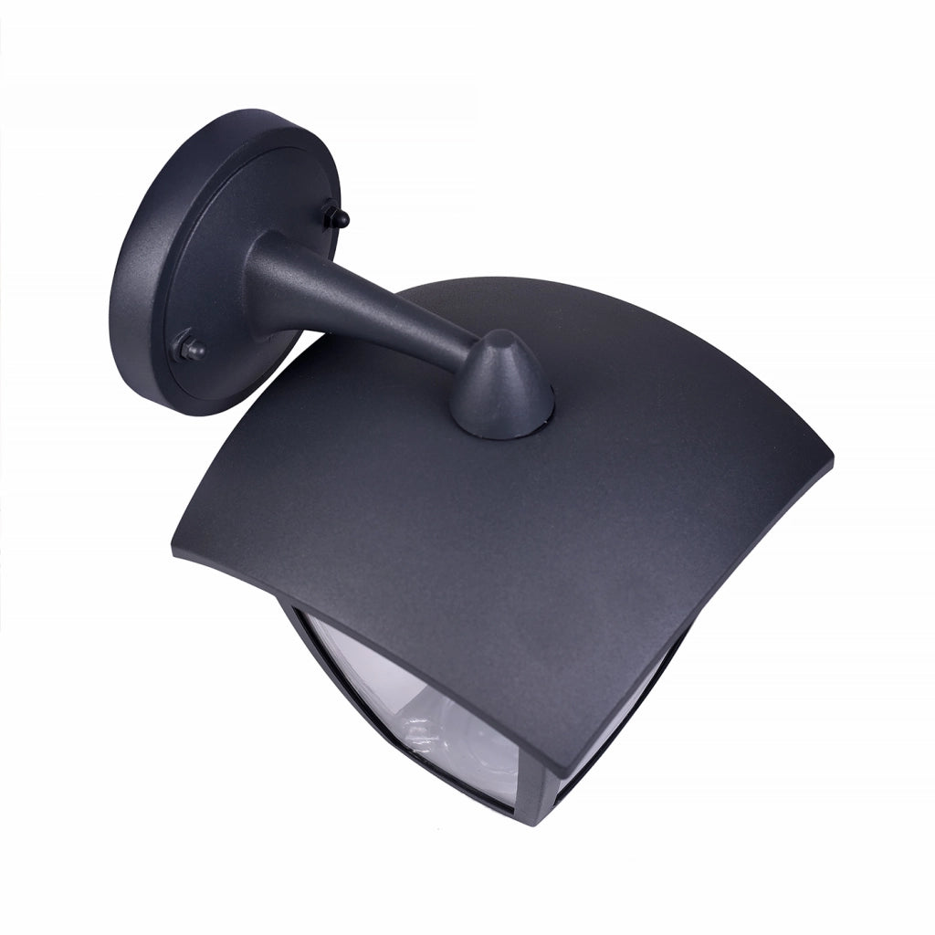 LAMPADA DA PARETE PER ESTERNO IP44 CON ATTACCO E27 - DESIGN TRAPEZOIDALE IN ALLUMINIO E PVC IDEALE PER GIARDINI TERRAZZE E FACCIATE
