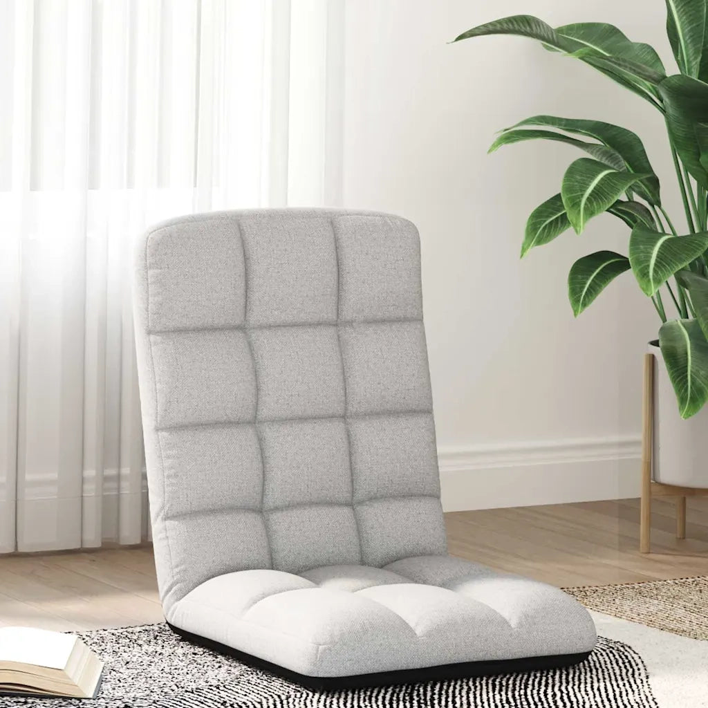 Sedia da Terra Pieghevole Grigio Nuvola 71x51x62 cm in Tessuto