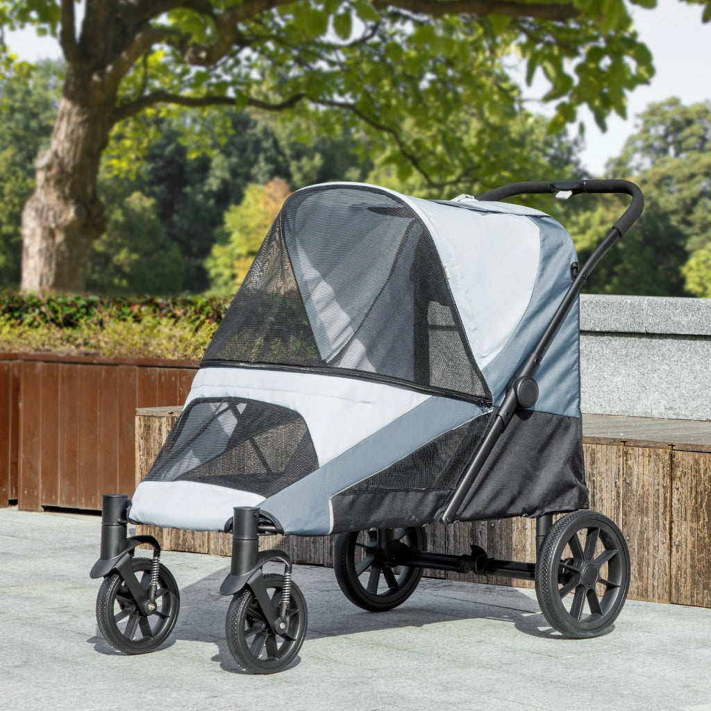 Carrello per Cani Pieghevole ¨C Zephmum ¨C Grigio