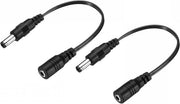Cavo di allungamento 3,5 x 1,35 mm a 5,5 x 2,5 mm nero per lampada LED, camera, CCTV