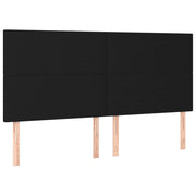 Testiera | Testata Nera 180x5x118/128 cm Tessuto