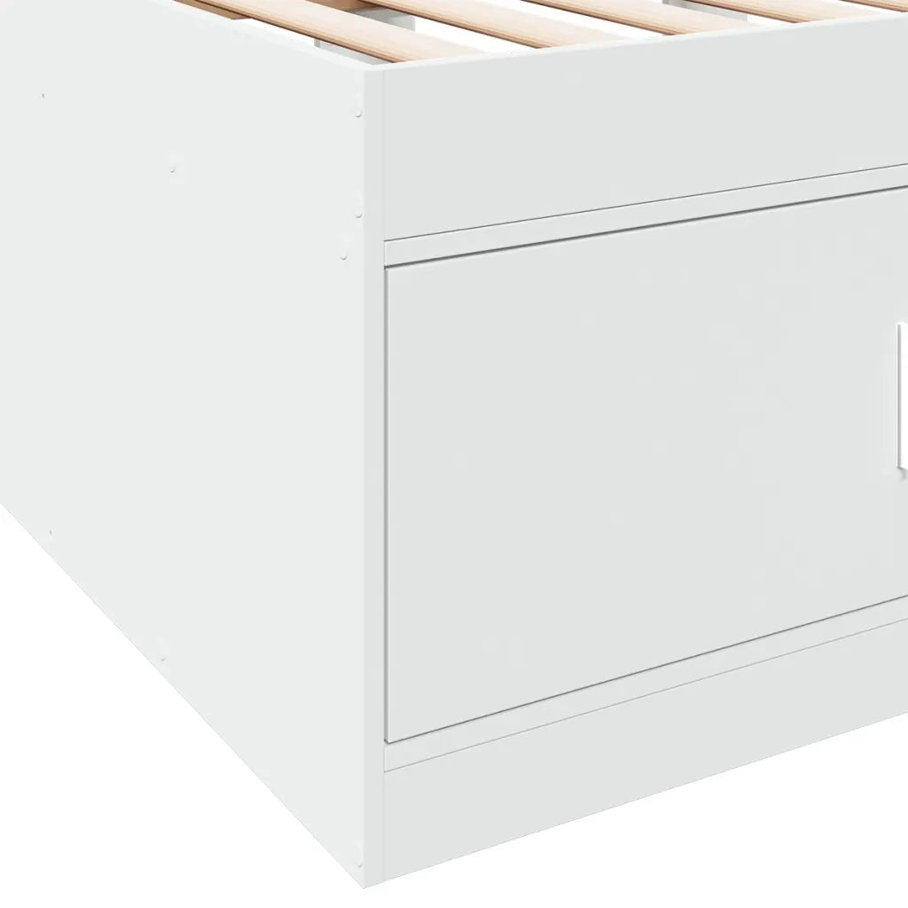 Divano Letto con Cassetti senza Materasso-Sofa Letto-Daybed Bianco 90x190 cm 669230