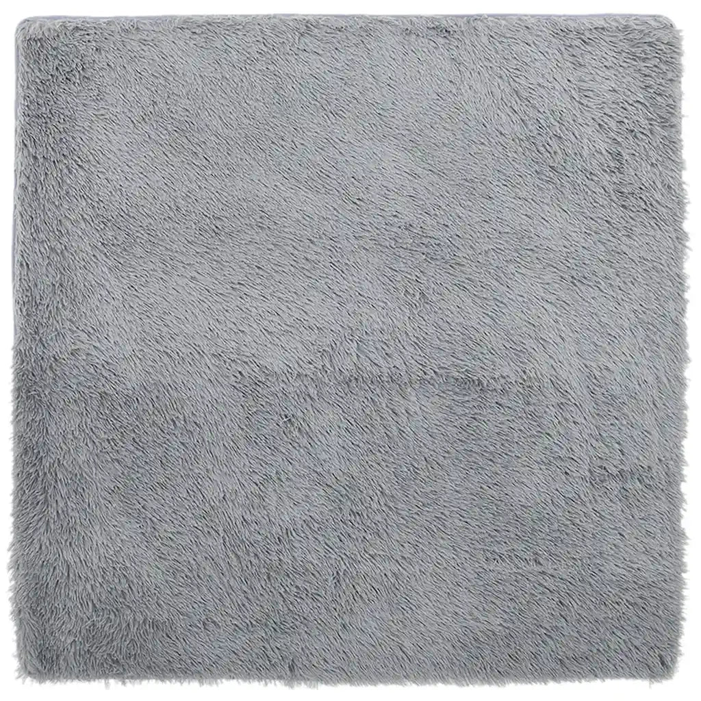 Tappeto Shaggy a Pelo Lungo NAVARRA Grigio Chiaro 160x160 cm 4102874
