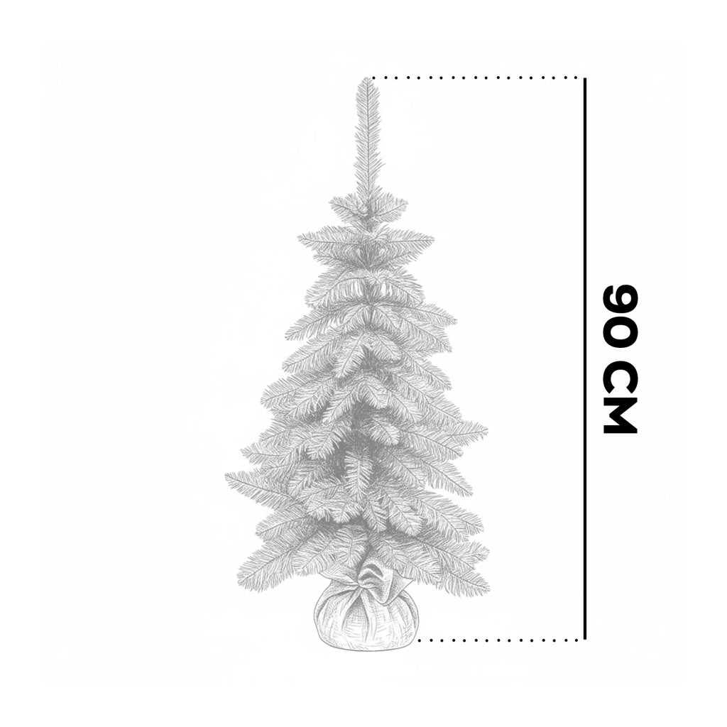 Sparky - Mini Albero di Natale Pinetto Tradizionale in PVC H90 cm, 96 Punte