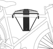 Sistema di appoggio biciclette - appoggio bicicletta da parete per 1-2 biciclette nero 50 kg - 32x30x52 cm