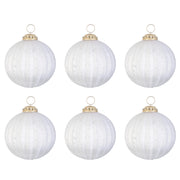 Palline di Natale in Vetro Bianco Opaco Daring Diametro: 80 mm