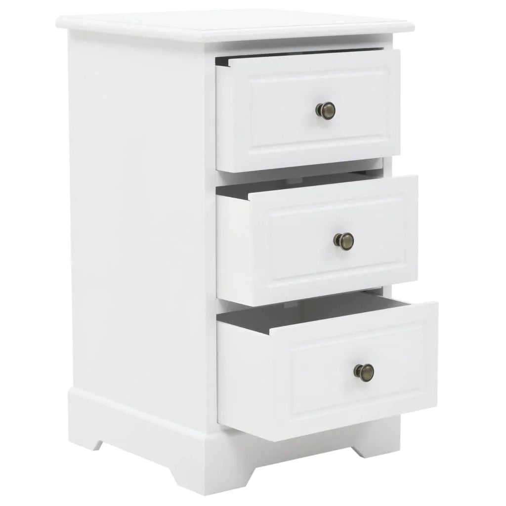 Comodino cassettiera mobile per camera da letto MDF e legno di pino 35 x 32 x 59 cm 1402106
