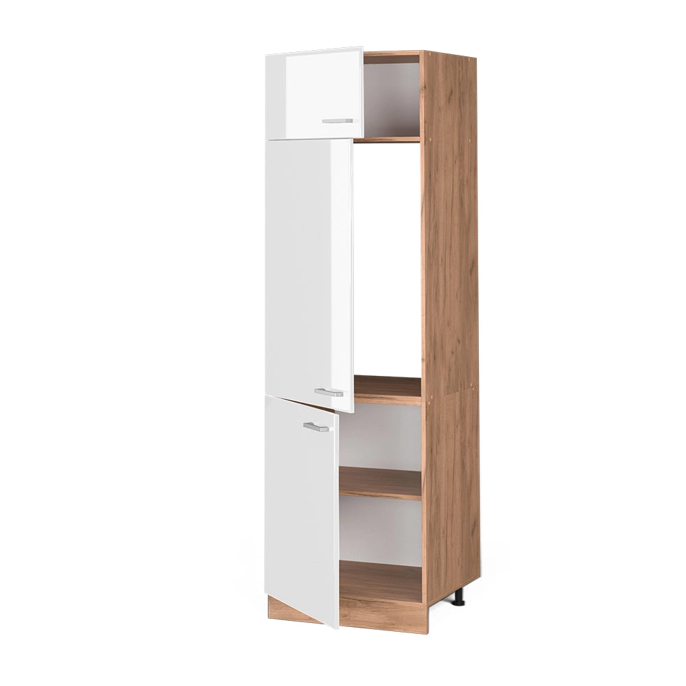 Vicco Armadio frigorifero Bianco lucido 60 cm
