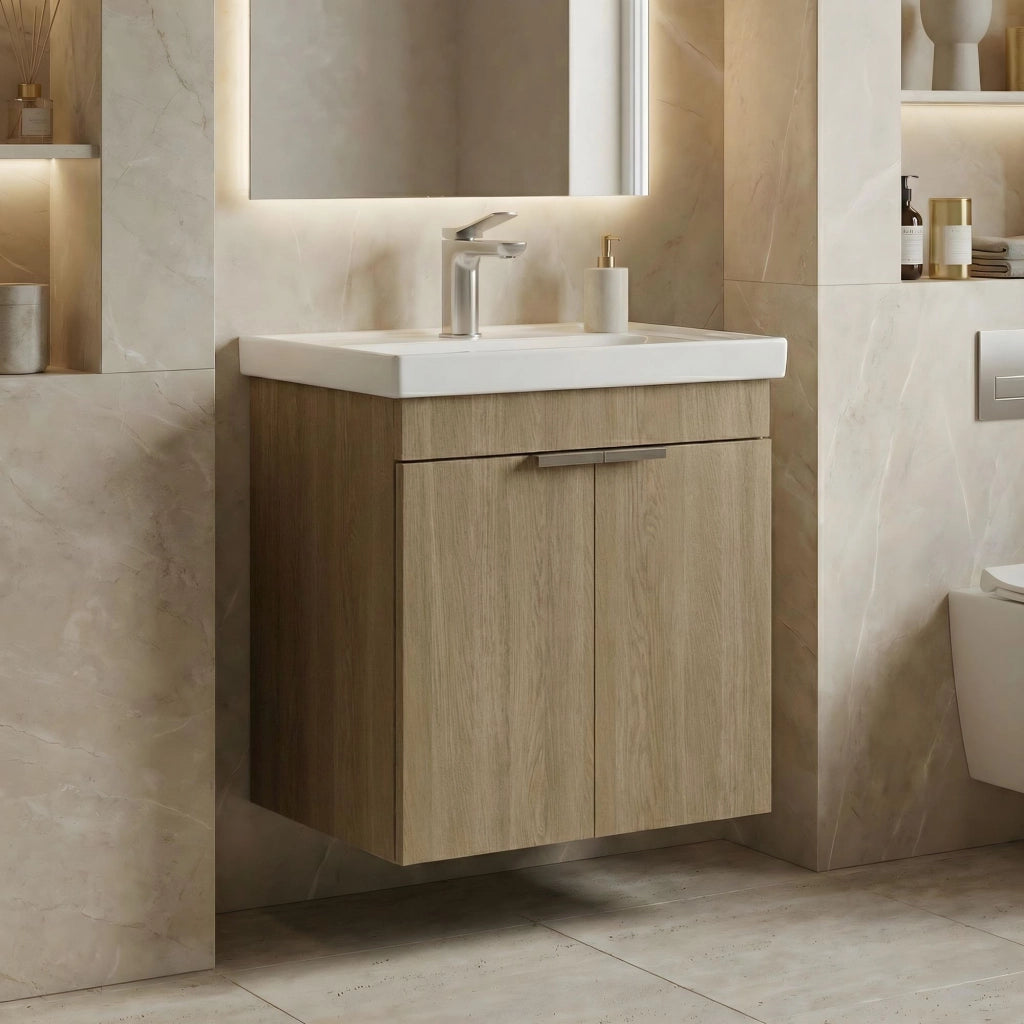 Mobile lavabo "Desna 50" - 50 x 38 x 58 cm - Rovere Sonomo