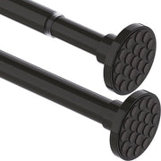 Telaio per tende - Estensibile - Facile da installare senza forare - Nero - Per bagno e camera da letto - Adatto per tende pesanti - ...