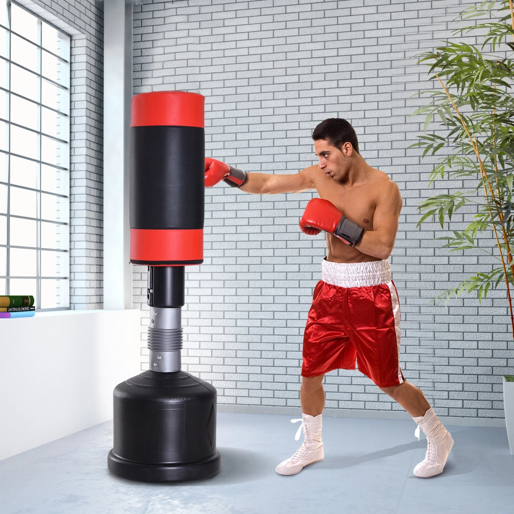 Sacco da Boxe con Base e Molla Regolabile ¨C Xylo ¨C Rosso