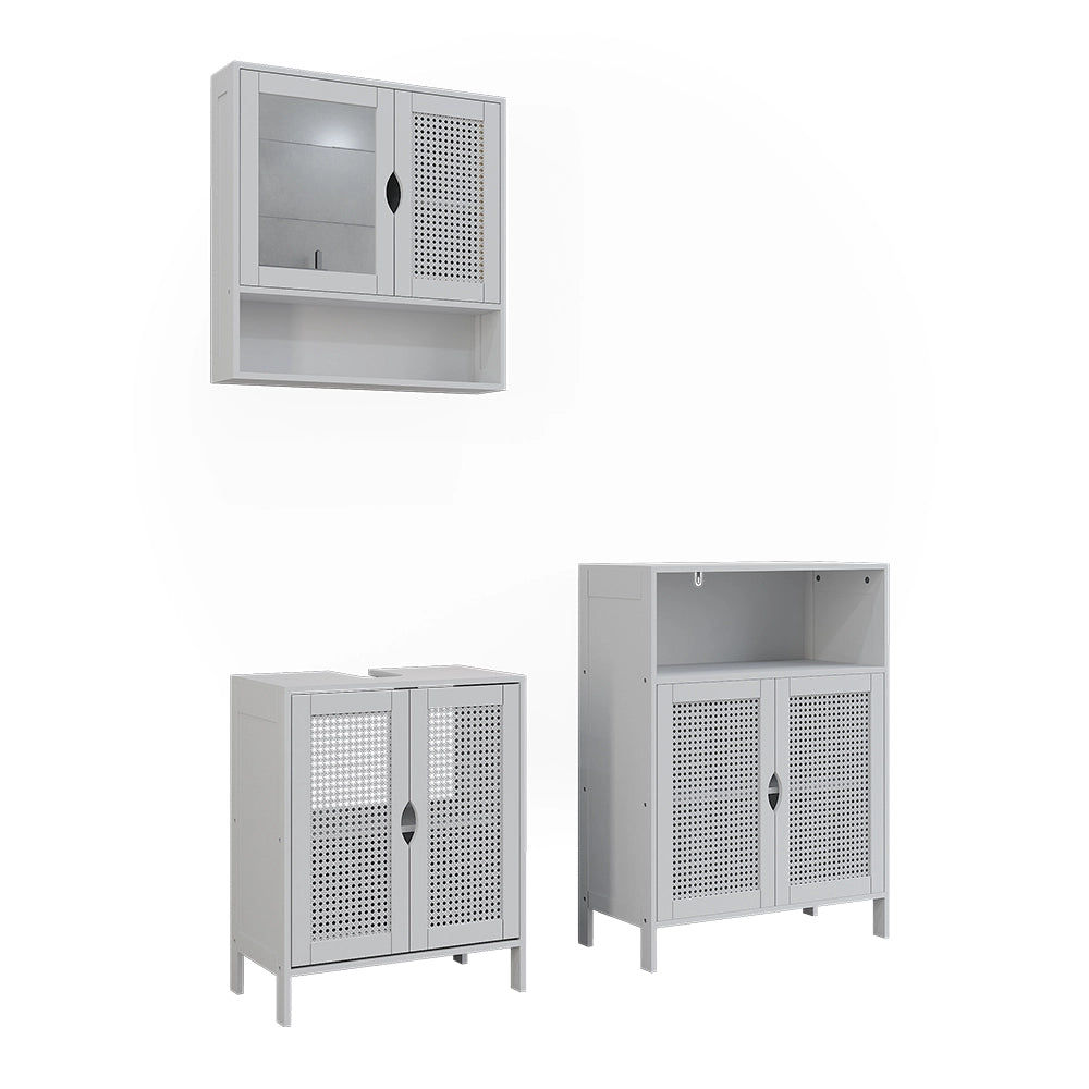 Vicco Set di mobili da bagno Bianco 3 parti