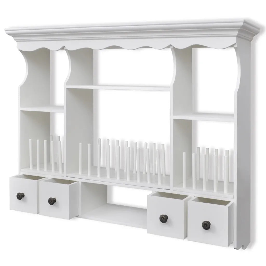 Pensile da cucina vintage 90,5 x 22,5 x 70,3 cm legno bianco 02_0046248