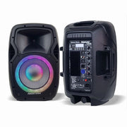 Trade Shop - Coppia Casse Audio Amplificate 2000w Extreme Sound 12" Bluetooth Usb Rgb Xevo-12 -