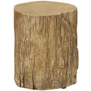 Tavolino da caff¨¨ in cemento effetto tronco con gambe regolabili ¨C zephmum ¨C 37x37x43 cm marrone