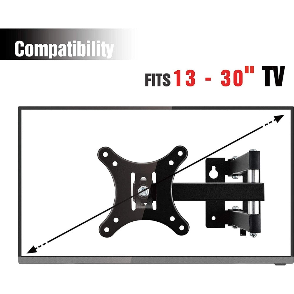 Trade Shop - Supporto Staffa Per Televisore Plasma 12-30" Lcd Da Parete Muro Tv Regolabile -