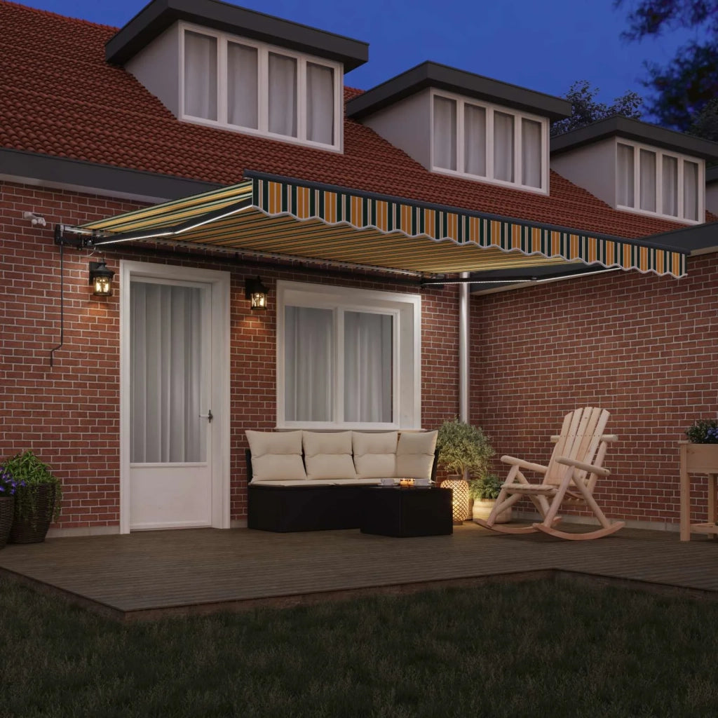Tessuto per Tenda con Verde e giallo 400 × 350 cm Poliestere 3330838