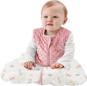 Sacco da lettino per neonati, 1,5 TOG coperta da lettino per neonati con 2 modalità di chiusura, coperta da lettino per neonati trasportabile e avvolgibile per neonati, 12-24 mesi, colore rosa