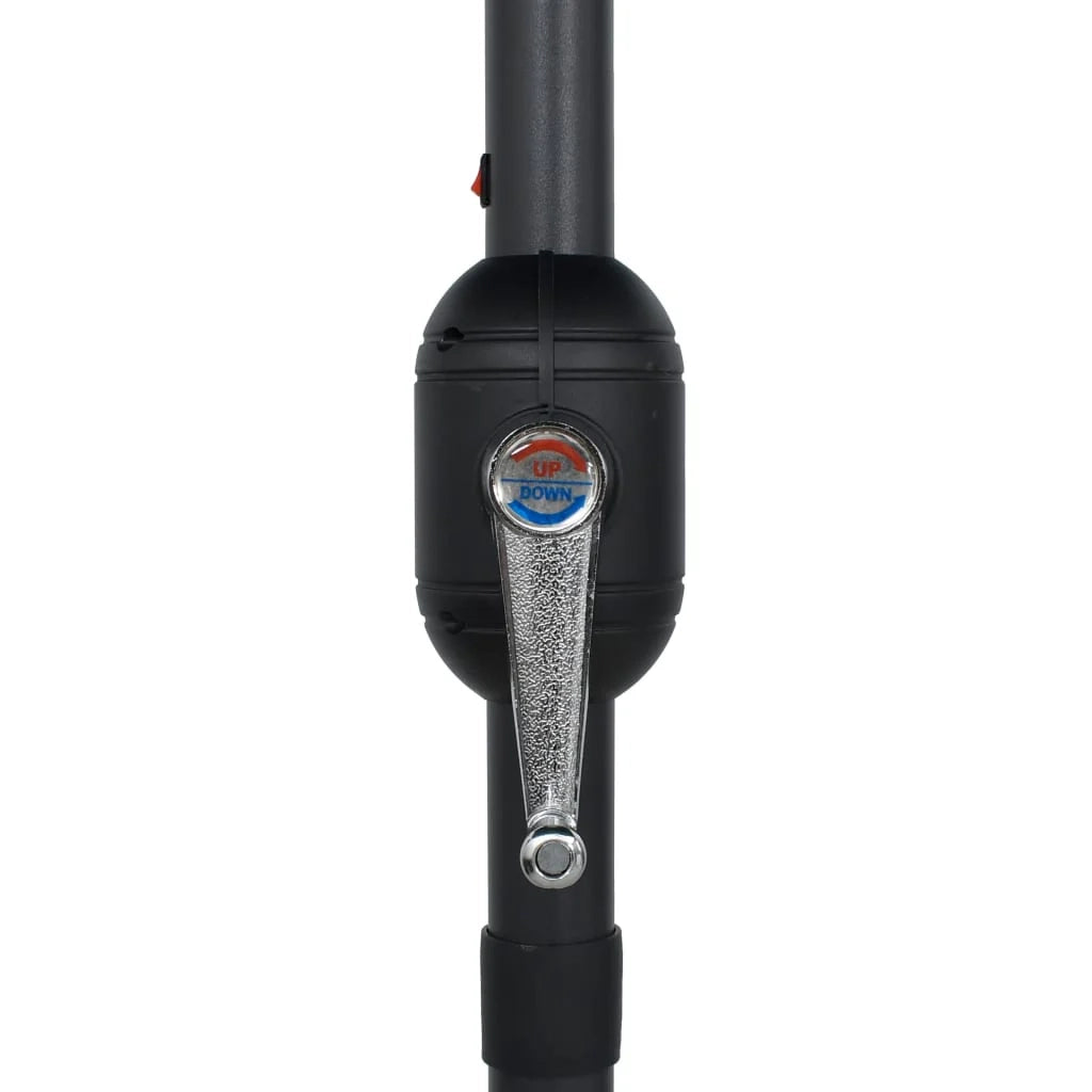 Ombrellone da esterno con LED e palo in alluminio 270 cm blu 02_0008076