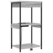 Comodino | Armadio da Notte | Mobiletto da notte con lo scaffale Grigio Sonoma 41 x 31 x 76 cm