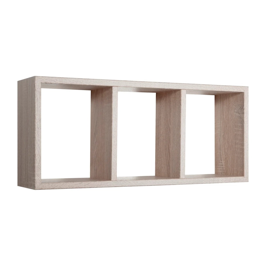 Mensola da parete 3 scomparti colore Rovere sagerau mod. Tristano