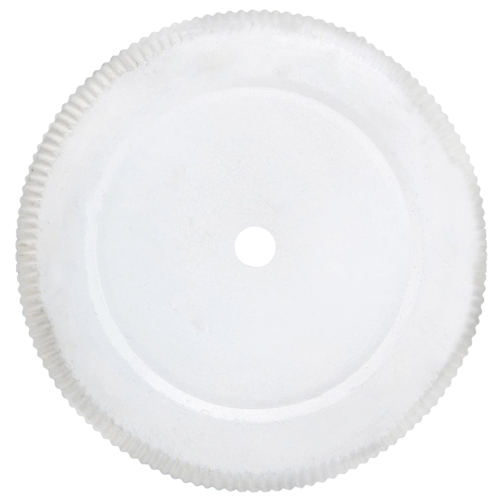 Vaso da fiori per in fibra di argilla bianco 45 x 45 x 45 cm giardino esterno terrazzo